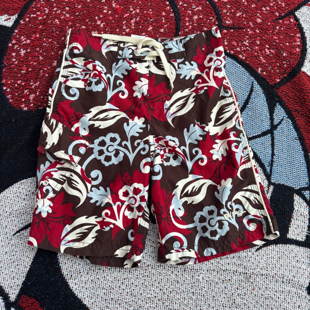 VINTAGE Y2K OLD NAVY HAWAIIAN PRINT SWIM TRUNKS SIZE 4T